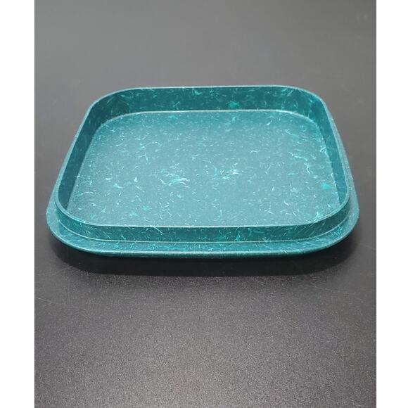 Vintage Tupperware Meal Mate rectangle replacement lid Teal Server Tray # 1703 - Picture 1 of 4